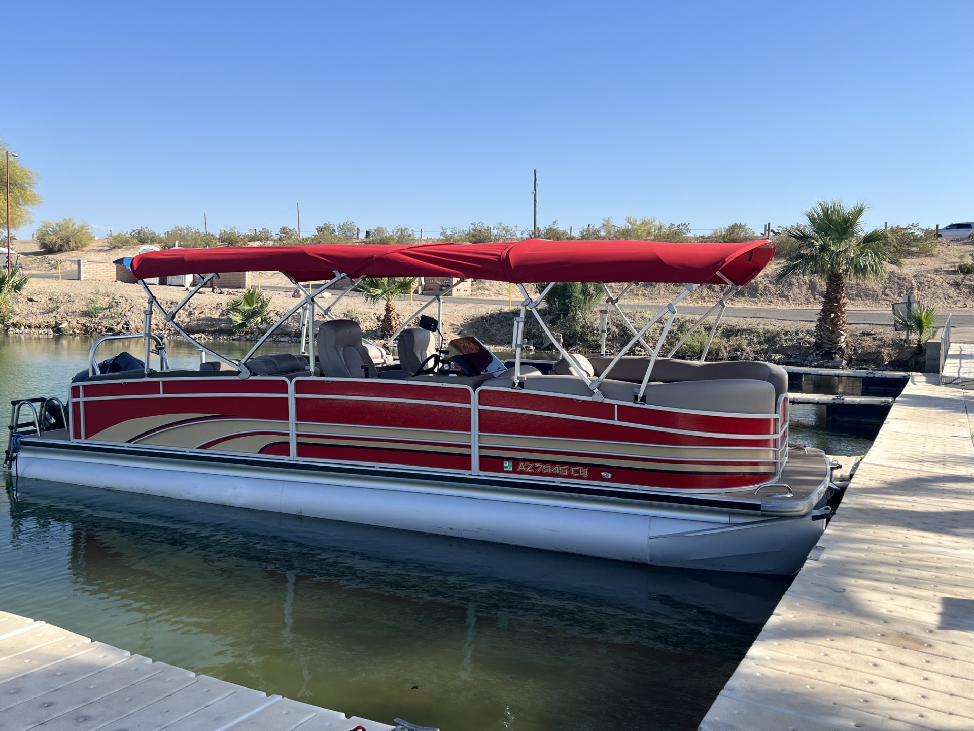 2019 Premier Grand 26 Tri-toon rental at Lake Havasu City, AZ